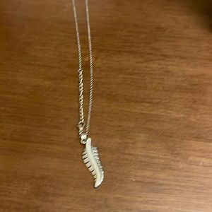 New opal Feather Necklace